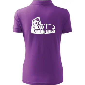 Itálie Koloseum - Polokošile dámská Pique Polo - M ( Fialová )
