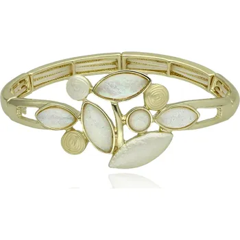 Náramek Yvon Náramek NEBULA s perleťovým efektem - zlatý základ a elegantní smalt