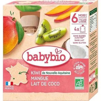 BABYBIO Kiwi, mango a kokos (4x90g)