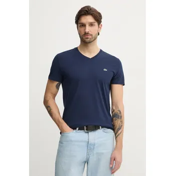 Bavlněné tričko Lacoste tmavomodrá barva, TH6710 59A, vel. XXL