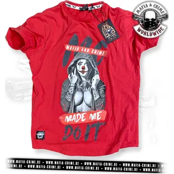 Pánské triko Mafia & Crime Made Me Do It rot velikost: L
