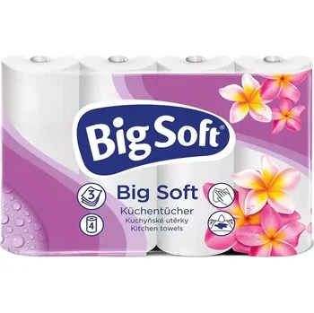 Utěrka Big Soft Kuchyňské papírové utěrky 3 vr., 4 ks v balení