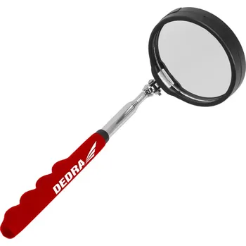 Zrcadlo DEDRA 06F801 zrcátko teleskopické 285-880mm, kulaté 70mm, osvětlení LED, 2*CR2032