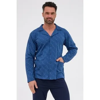 Pánské oblečení Pánské pyžamo Cornette 114/78 - bavlna Tmavě modrá M