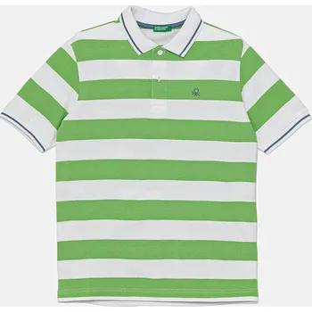 Chlapecké tričko Dětská bavlněná polokošile United Colors of Benetton zelená barva, 39QAC301T 39QAC301T.G.Seasonal 70X, vel. 160