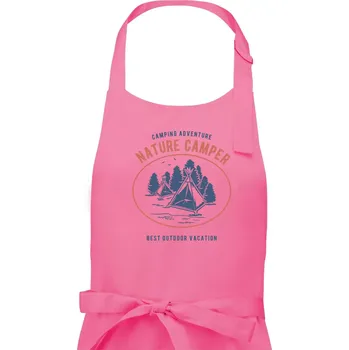 Kuchyňská zástěra Nature Camper - Pánská zástěra na vaření - Univerzální velikost ( Růžová )
