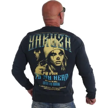 Pánské oblečení Pánská mikina Yakuza Gun 19013 carbon velikost: 4XL + Doprava zdarma na další nákup