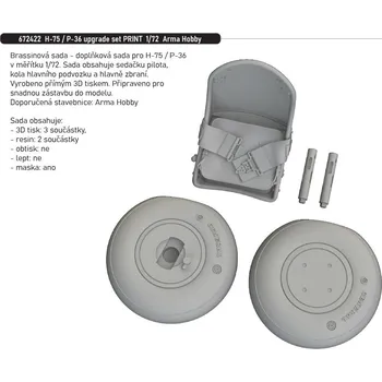 Plastikový model Eduard 1/72 H-75 / P-36 upgrade set PRINT (ARMA HOBBY)