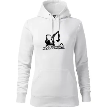 Dámská mikina Noční můra pro krtka - Mikina dámská Cape s kapucí - XS ( Bílá )