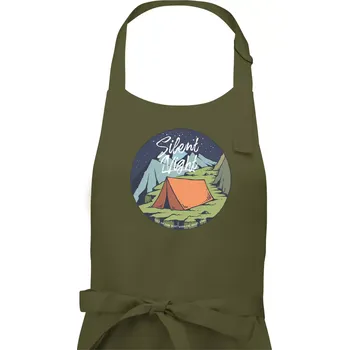 Kuchyňská zástěra Night Camp - Silent night - Dámská zástěra na vaření - Univerzální velikost ( Khaki )