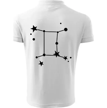 Pánská košile Souhvězdí - Gemini - Blíženci - Polokošile pánská Pique Polo 203 - 4XL ( Bílá )