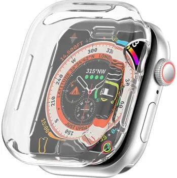 Pouzdro na mobilní telefon Pouzdro z měkkého plastu s ochranou displeje pro Apple Watch 46mm - čiré