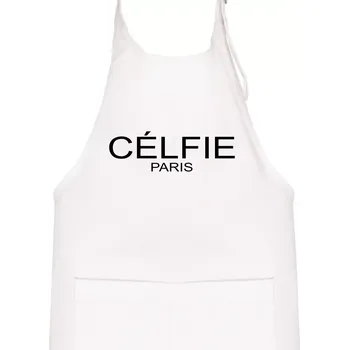 Kuchyňská zástěra Célfie Paris - Dětská zástěra na vaření - Univerzální velikost ( Bílá )