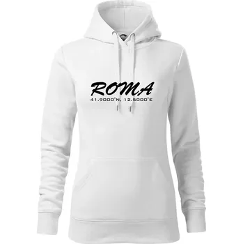 Dámská mikina Roma GPS - Mikina dámská Cape s kapucí - XL ( Bílá )