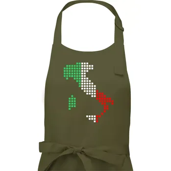 Kuchyňská zástěra Itálie obrys vlajka - Dámská zástěra na vaření - Univerzální velikost ( Khaki )