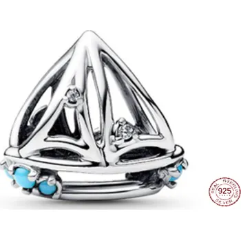 Přívěsek Charm Sterlingové stříbro 925 Plachetnice, korálek na náramek cestování