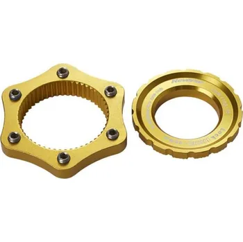Brzda na kolo Adaptér Reverse kotouče diskové brzdy centerlock/6-otv. Gold
