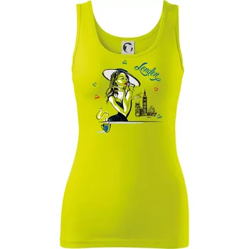 Dámské tričko Fashion model London - Dámské tílko - L ( Limetková )