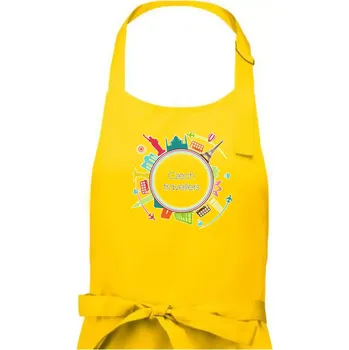 Kuchyňská zástěra Czech Travelers barevný - Dámská zástěra na vaření - Univerzální velikost ( Žlutá )