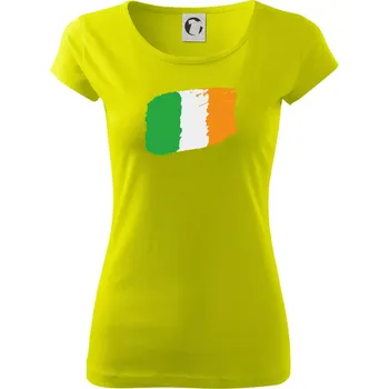 Dámské tričko Irská vlajka - Dámské triko Pure - S ( Limetková )