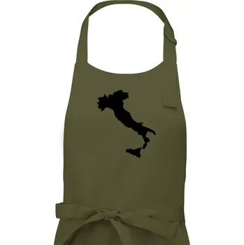 Kuchyňská zástěra Itálie obrys - Dámská zástěra na vaření - Univerzální velikost ( Khaki )