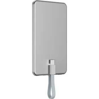 Powerbanka Nejtenčí hliníková powerbanka 0,49cm 3000mAh USB-C s podporou Magsasfe Barva: Stříbrná