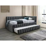 Postel s přistýlkou ALFIE VELVET 120x200, Šedý Bluvel 14