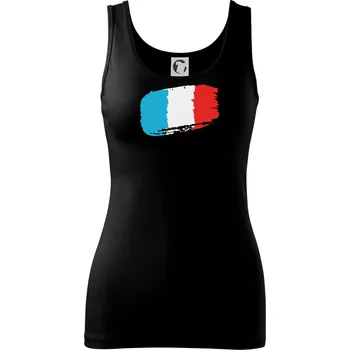 Dámské tričko Francouzská vlajka - Dámské tílko - XL ( Černá )