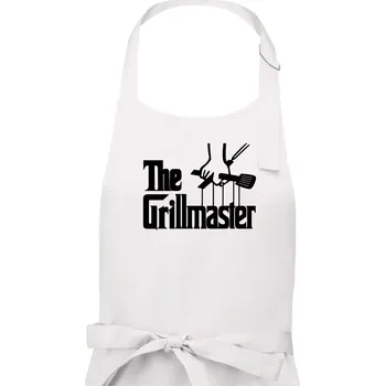 Kuchyňská zástěra The Grillmaster - Pánská zástěra na vaření - Univerzální velikost ( Bílá )