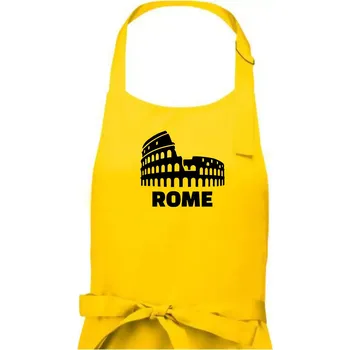 Kuchyňská zástěra Italy Koloseum Rome - Dámská zástěra na vaření - Univerzální velikost ( Žlutá )