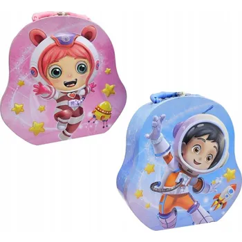 Pokladnička Dívčí POKLADNIČKA Dárek k NAROZENINÁM Velká Pokladnička Kufřík Jednorožec