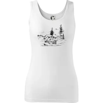 Dámské oblečení Medvěd hory - Dámské tílko - S ( Bílá )