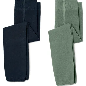 Dívčí legíny 685723 - Tchibo - Dětské pletené legíny - pro ženy - vel. 134/140 - barva: modrá/žakár