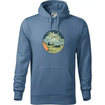 Pánská mikina Camp oval Silent Night - Mikina pánská Cape s kapucí - 4XL ( Denim )