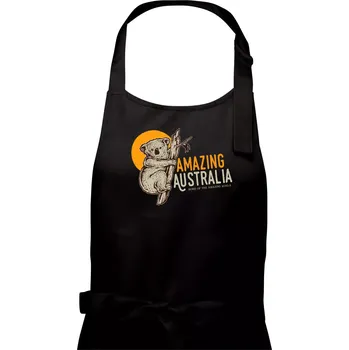 Kuchyňská zástěra Amazing Australia koala - Pánská zástěra na vaření - Univerzální velikost ( Černá )