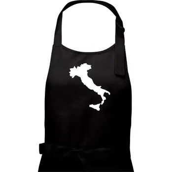 Kuchyňská zástěra Itálie obrys - Pánská zástěra na vaření - Univerzální velikost ( Černá )