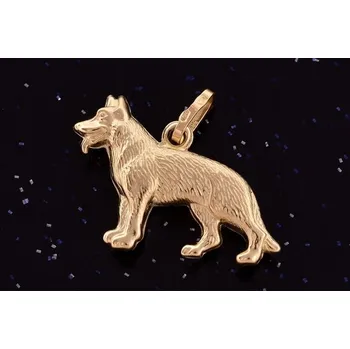 Přívěsek Zlatý přívěsek pes P068, Au 585/1000 14kt,0,80g (14kt,váha 0,80g)