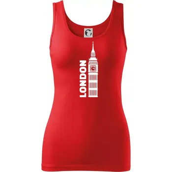 Dámské tričko London věž - Dámské tílko - 2XL ( Červená )
