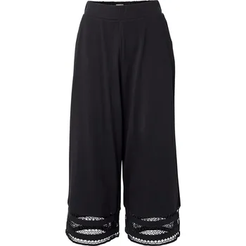 Dámské kalhoty 705037 - Tchibo - Kalhoty culotte s výšivkou - pro ženy - vel. S 36/38 - barva: černá