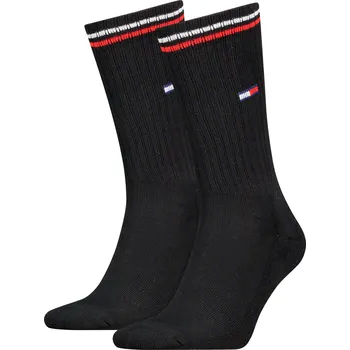 Pánské ponožky Tommy Hilfiger TH UNI TJ SOCK 2P ICONIC BLACK 701228176 003 39-42 Velikost: 39-42