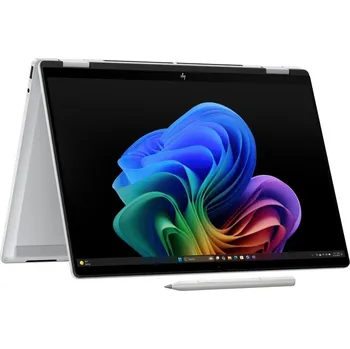 Notebook HP OmniBook X Flip AI 14-fk0002nc Notebook, Ryzen AI 7 350, 32GB LPDDR5x, 1TB SSD, AMD Radeon 860M, 14" OLED 2,8K dotykový 120Hz, Copilot+ PC, W11H, stříbrný BX8Q1EA#BCM