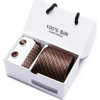 Kravata Amparo Miranda® Dárková sada kravata, kapesníček a manžetové knoflíčky SB32