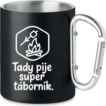 Coolkousky Plechový hrnek s karabinou - táborník