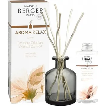Aroma difuzér Maison Berger AROMA RELAX, tyčinkový difuzér 180ml, šedý