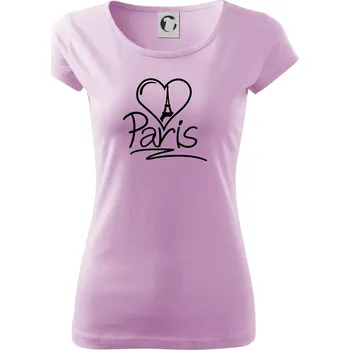Dámské tričko Srdce Paris - Dámské triko Pure - XS ( Orchid )
