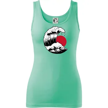 Dámské tričko Japan culture - vlna - Dámské tílko - S ( Mátová )