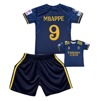 Fotbal Numberoplus Premium dětský fotbalový dres Komplet Real Madrid CF - Kylian Mbappe 9 Velikost: 15 let (vel.164)