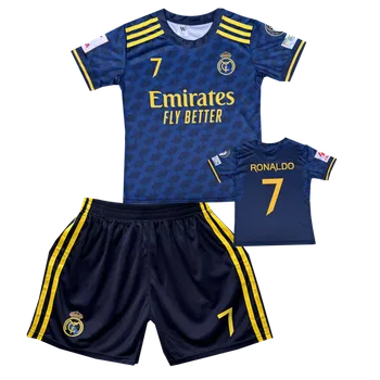 Míčový sport Numberoplus Premium dětský fotbalový dres Komplet Real Madrid - Cristiano Ronaldo CR7 Fly Better Velikost: 16 let (vel.166-172)