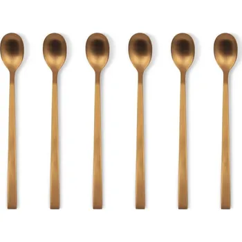 Příbor DuraHome Lžička koktejlováVITA, 6ks, matná, zlatá