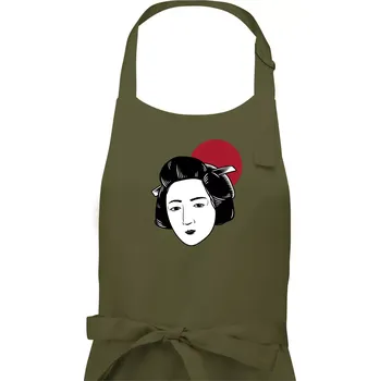 Kuchyňská zástěra Japan culture - žena - Pánská zástěra na vaření - Univerzální velikost ( Khaki )
